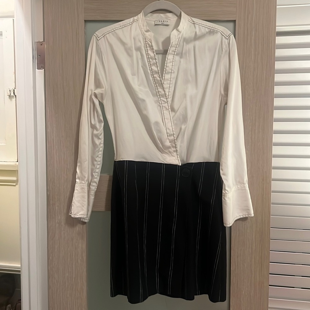 Sandro button up skirt dress